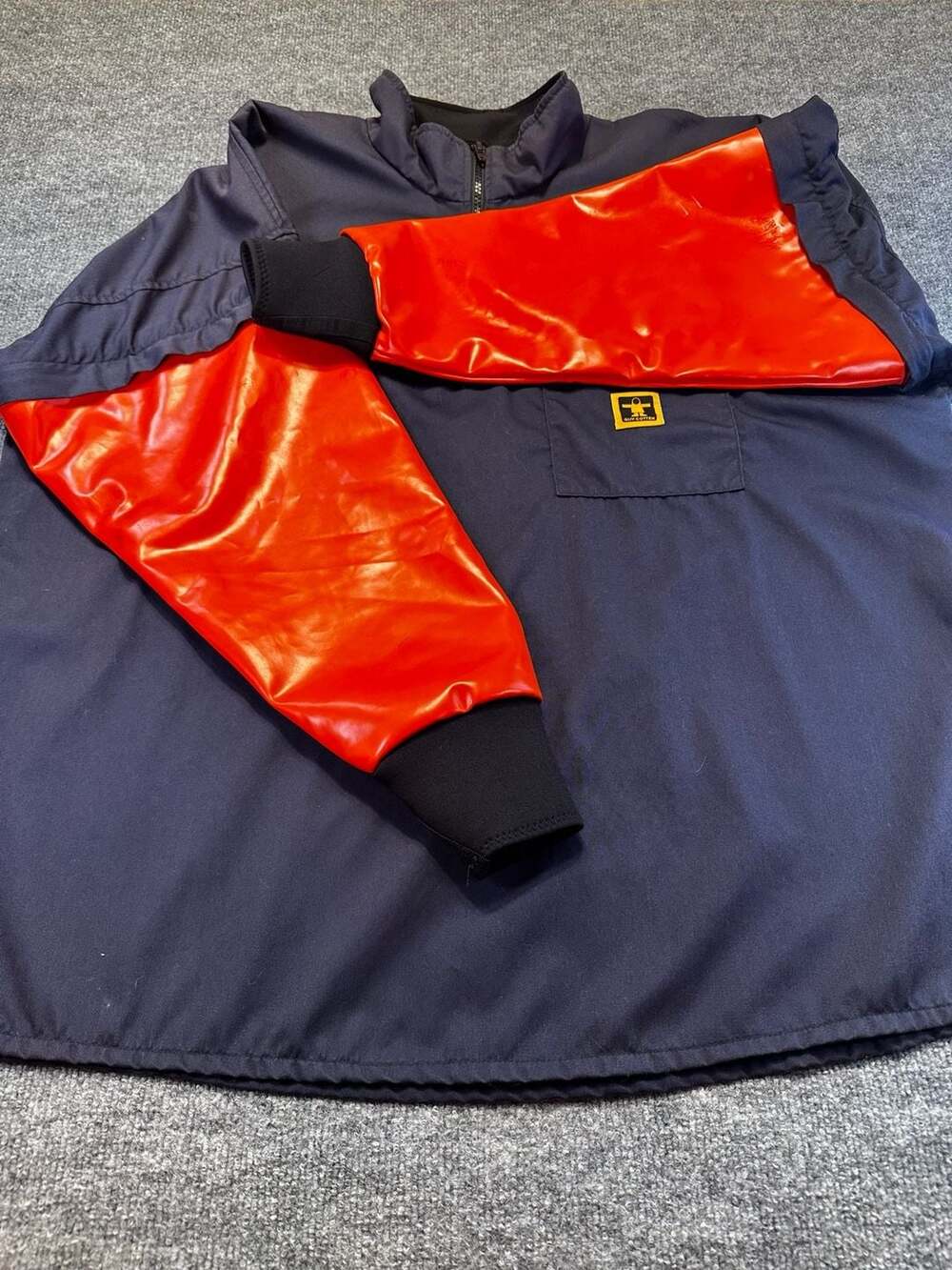 Guy Cotten Yukon Pullover Rain Jacket Navy Orange Fisherman Utility Gorpcore XL
